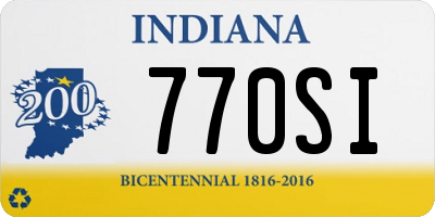 IN license plate 770SI