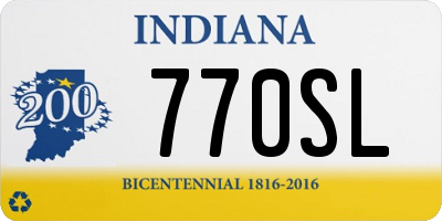 IN license plate 770SL