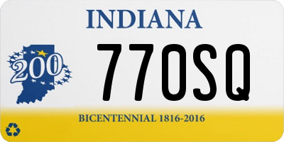 IN license plate 770SQ