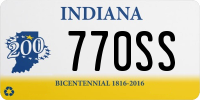 IN license plate 770SS