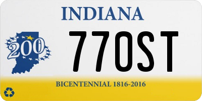 IN license plate 770ST