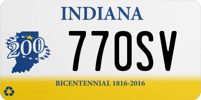 IN license plate 770SV