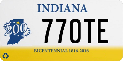 IN license plate 770TE