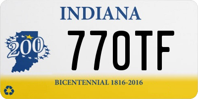 IN license plate 770TF