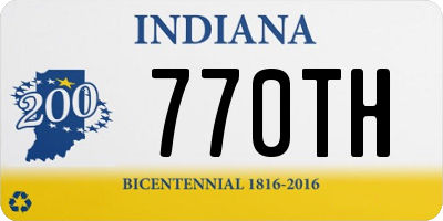 IN license plate 770TH