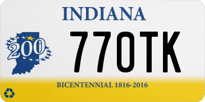 IN license plate 770TK