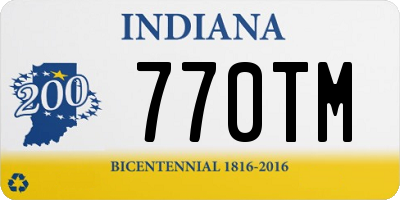 IN license plate 770TM