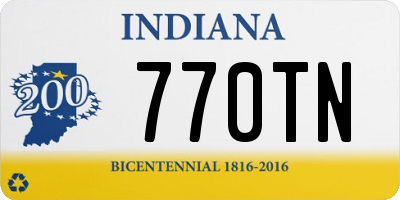 IN license plate 770TN