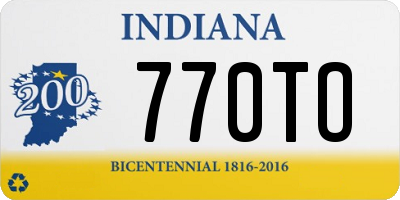 IN license plate 770TO