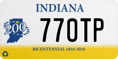 IN license plate 770TP