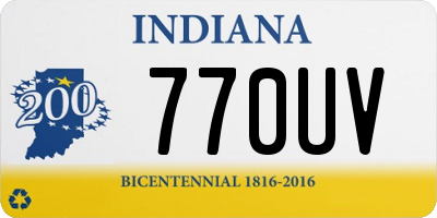 IN license plate 770UV
