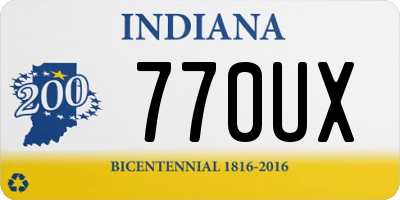 IN license plate 770UX