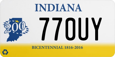IN license plate 770UY
