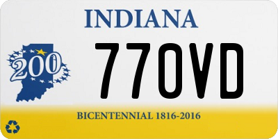IN license plate 770VD