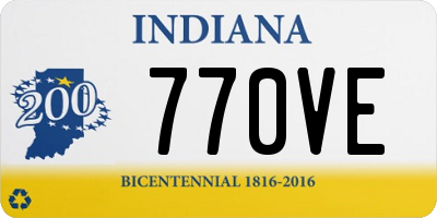 IN license plate 770VE