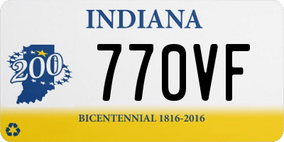 IN license plate 770VF