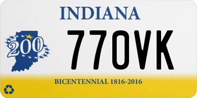 IN license plate 770VK