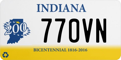 IN license plate 770VN