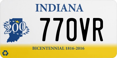 IN license plate 770VR