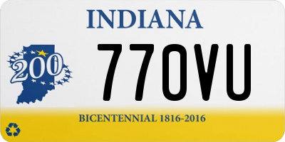 IN license plate 770VU