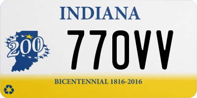 IN license plate 770VV