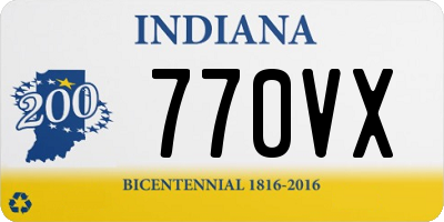 IN license plate 770VX