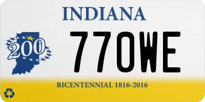 IN license plate 770WE