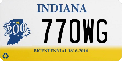 IN license plate 770WG