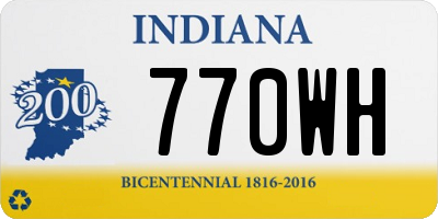 IN license plate 770WH