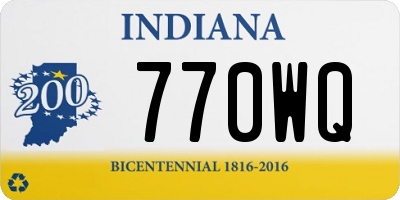 IN license plate 770WQ