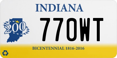 IN license plate 770WT