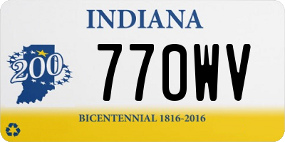 IN license plate 770WV