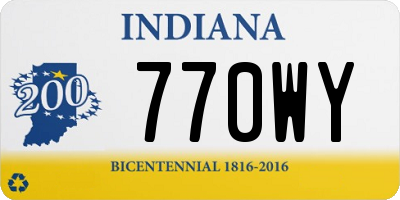 IN license plate 770WY