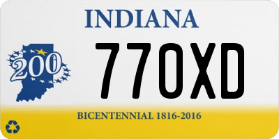 IN license plate 770XD