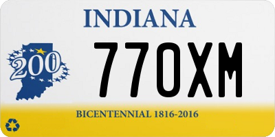 IN license plate 770XM