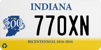 IN license plate 770XN