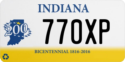 IN license plate 770XP