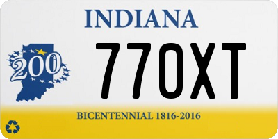 IN license plate 770XT