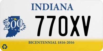 IN license plate 770XV