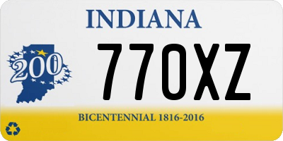 IN license plate 770XZ