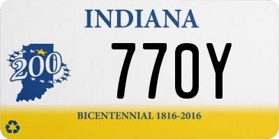 IN license plate 770Y