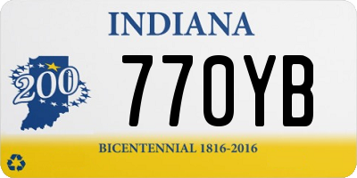 IN license plate 770YB