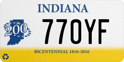 IN license plate 770YF