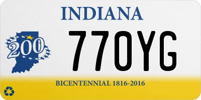 IN license plate 770YG