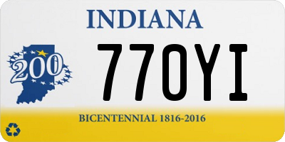 IN license plate 770YI