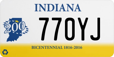 IN license plate 770YJ