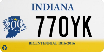 IN license plate 770YK