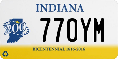 IN license plate 770YM