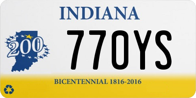 IN license plate 770YS