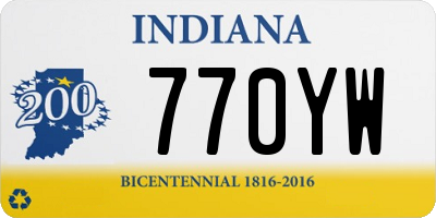 IN license plate 770YW